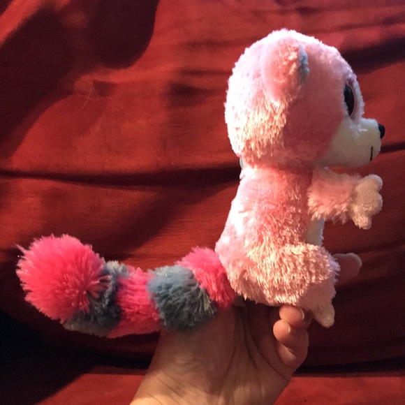 Beanie Boo Bubblegum (Lemur) 6 inch Size and mini Beanie Boo Bubblegum with tags - Picture 5 of 9